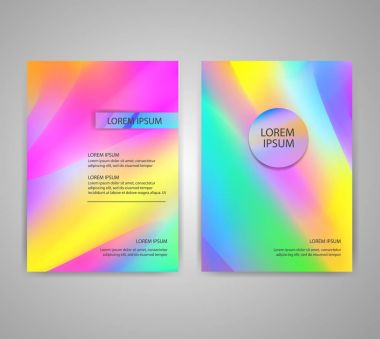 Renkli arka plan ile broşür el ilanı düzenleri