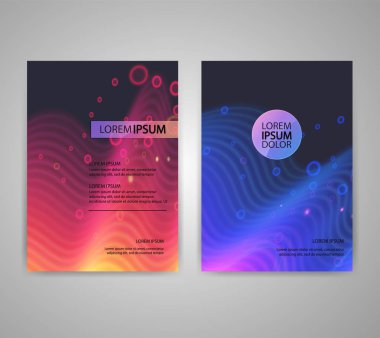Renkli arka plan ile broşür el ilanı düzenleri