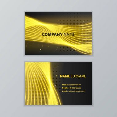 karanlık modern kartvizit tasarım şablonu