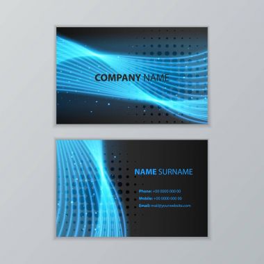 karanlık modern kartvizit tasarım şablonu