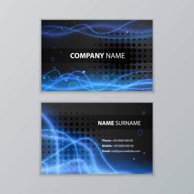 karanlık modern kartvizit tasarım şablonu