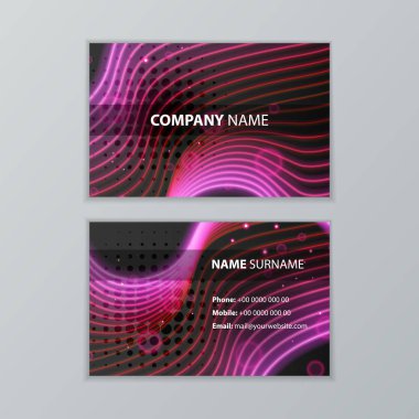 karanlık modern kartvizit tasarım şablonu