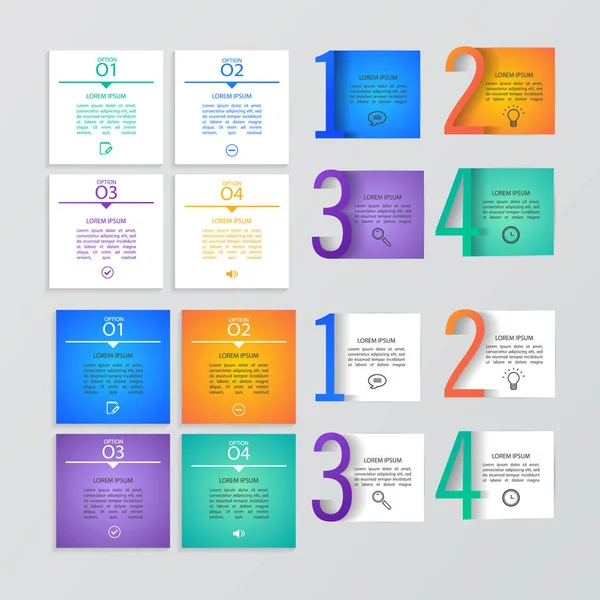 Set of infographic templates — Stock Vector