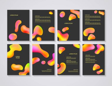 Renkli arka plan ile broşür el ilanı düzenleri