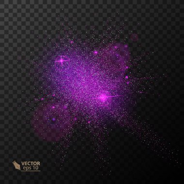 Parlak parlak, parlayan ışık efekti