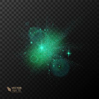 Parlak parlak, parlayan ışık efekti