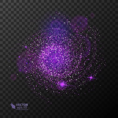 Parlak parlak, parlayan ışık efekti