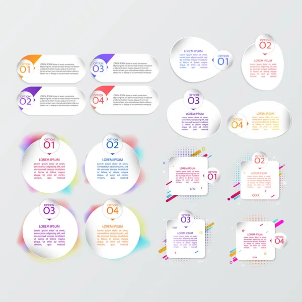 Conjunto de modelos infográficos — Vetor de Stock