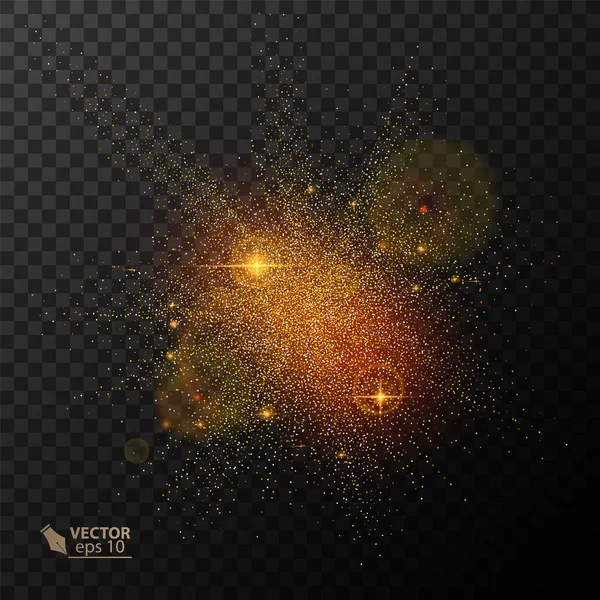 Parlak parlak, parlayan ışık efekti