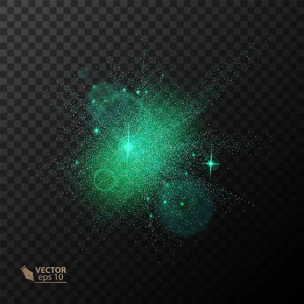 Parlak parlak, parlayan ışık efekti