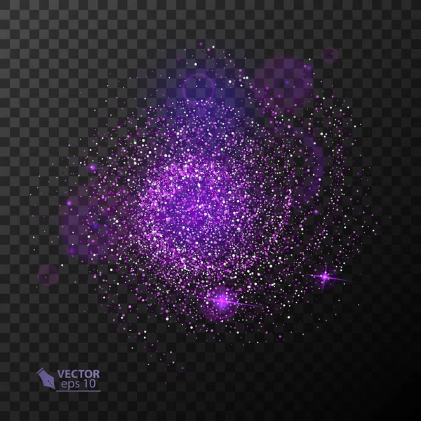 Parlak parlak, parlayan ışık efekti