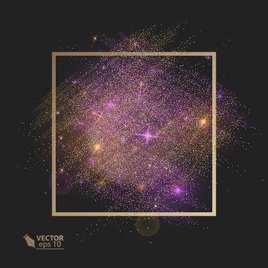 Parlak parlak, parlayan ışık efekti