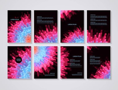 Renkli arka plan ile broşür el ilanı düzenleri