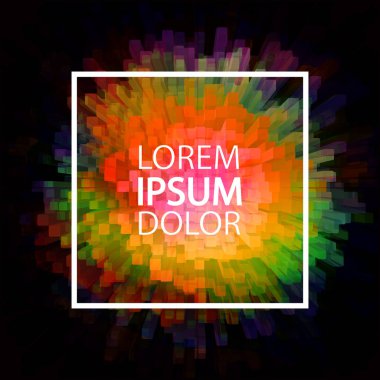 Koyu arka plan üzerinde soyut renkli patlama