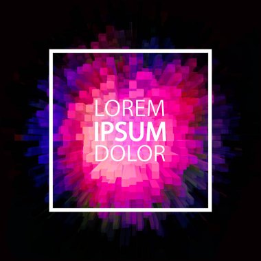 Koyu arka plan üzerinde soyut renkli patlama