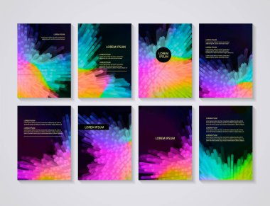 Renkli arka plan ile broşür el ilanı düzenleri