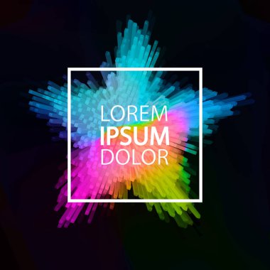 Koyu arka plan üzerinde soyut renkli patlama