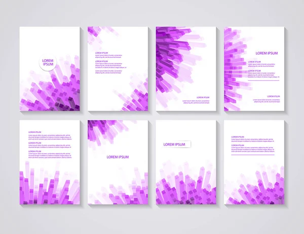 Brochure mises en page flyer avec fond coloré abstrait — Image vectorielle