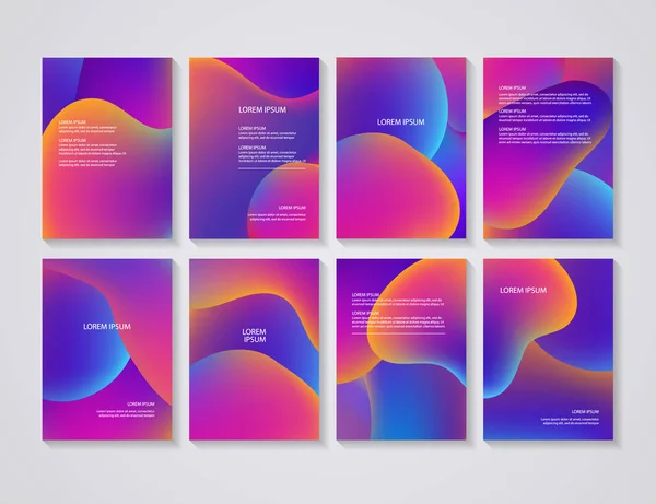 Folheto layouts de folheto com fundo colorido abstrato — Vetor de Stock