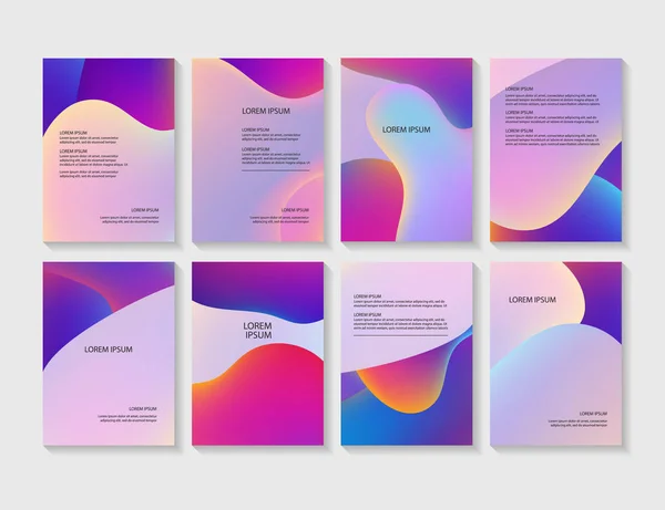 Φυλλάδιο σχεδιαγράμματα διαφημιστικών φυλλαδίων με abstract πολύχρωμο φόντο — Διανυσματικό Αρχείο