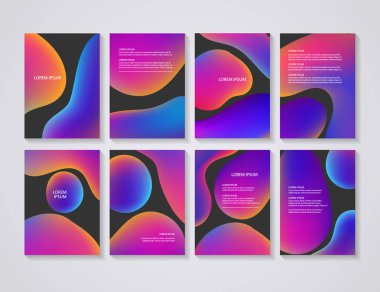 Renkli arka plan ile broşür el ilanı düzenleri