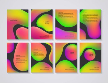 Renkli arka plan ile broşür el ilanı düzenleri