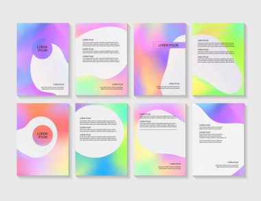 Renkli arka plan ile broşür el ilanı düzenleri