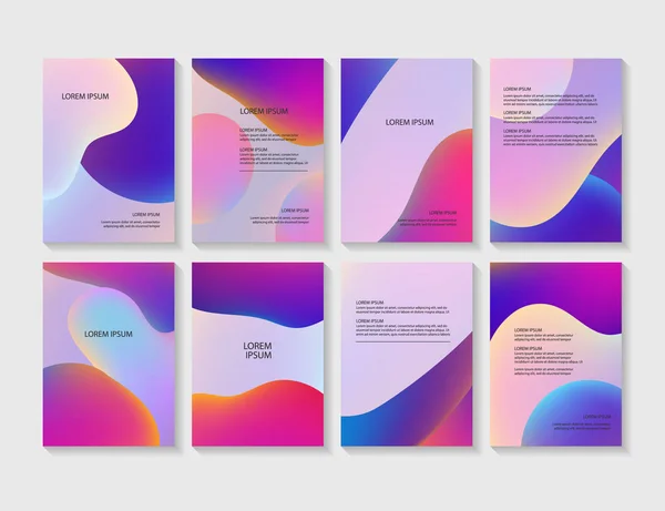 Brochure mises en page flyer avec fond coloré abstrait — Image vectorielle