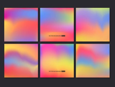 Renkli arka planlar ayarlayın. Vektör örgü şablonu.