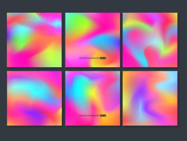 Renkli arka planlar ayarlayın. Vektör örgü şablonu.