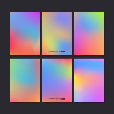 Renkli arka planlar ayarlayın. Vektör örgü şablonu.