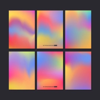 Renkli arka planlar ayarlayın. Vektör örgü şablonu.