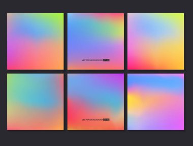 Renkli arka planlar ayarlayın. Vektör örgü şablonu.