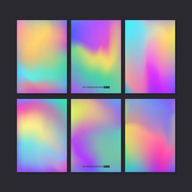 Renkli arka planlar ayarlayın. Vektör örgü şablonu.