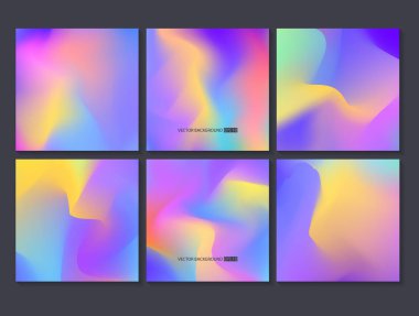 Renkli arka planlar ayarlayın. Vektör örgü şablonu.