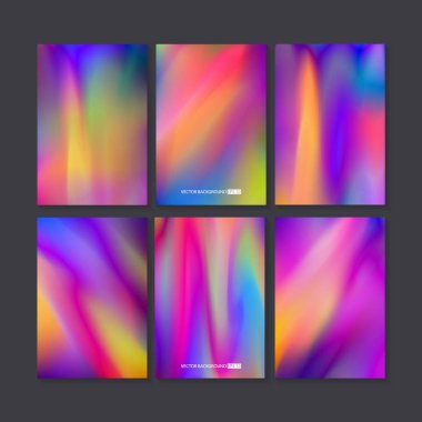 Renkli arka planlar ayarlayın. Vektör örgü şablonu.