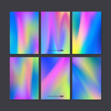 Renkli arka planlar ayarlayın. Vektör örgü şablonu.