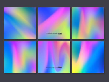 Renkli arka planlar ayarlayın. Vektör örgü şablonu.