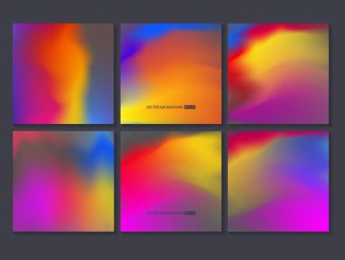 Renkli arka planlar ayarlayın. Vektör örgü şablonu.