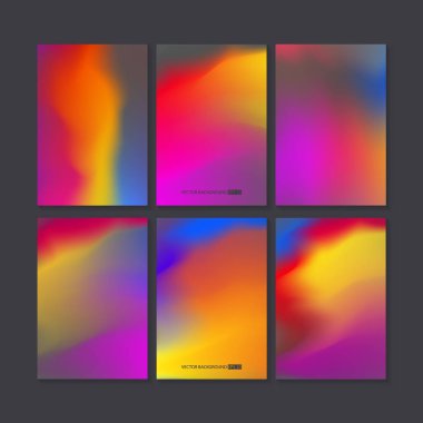 Renkli arka planlar ayarlayın. Vektör örgü şablonu.