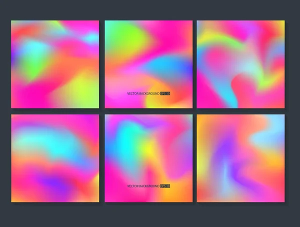 Farbenfrohe Hintergründe gesetzt. Vorlage für Vektornetze. — Stockvektor
