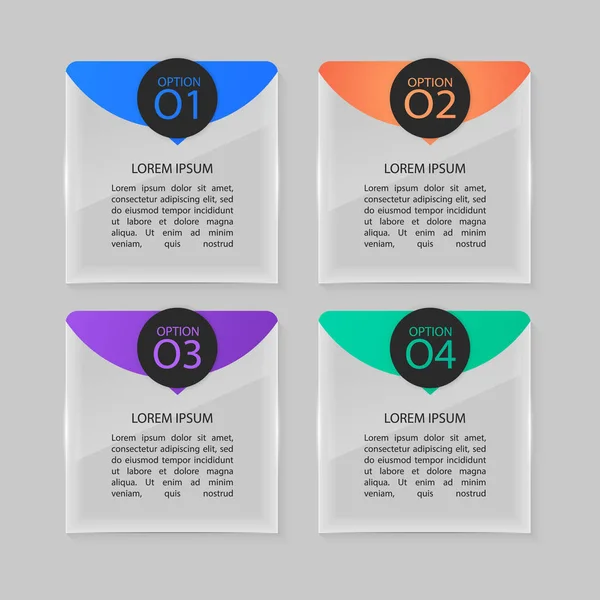 Cam plakalar set, Infographic tasarımı.