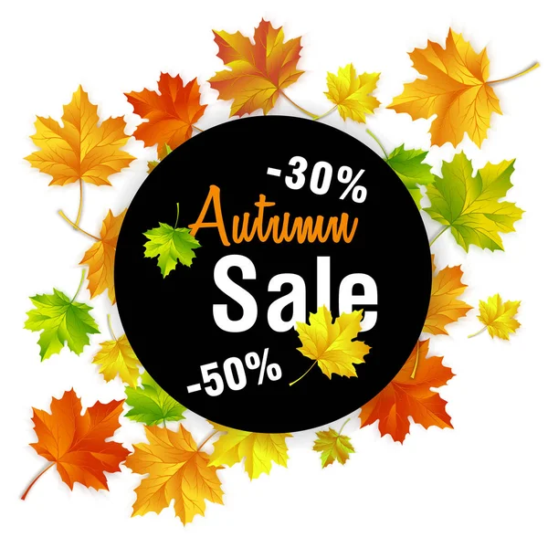 Sonbahar Satılık. Satılık tasarım sonbahar yaprakları ile düşmek