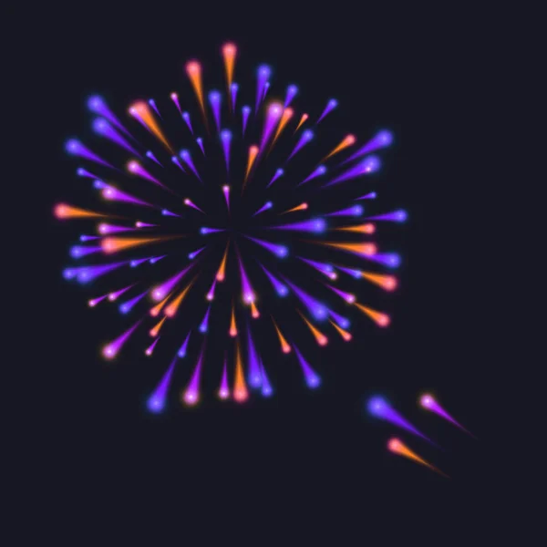 Explosão de fogos de artifício coloridos abstratos — Vetor de Stock