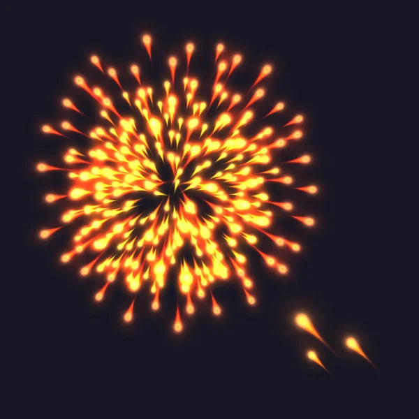 Resumen Explosión de fuegos artificiales de colores — Vector de stock