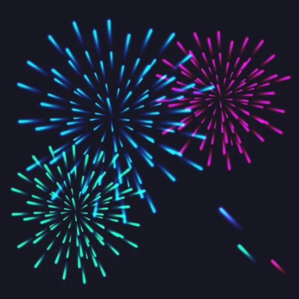 Abstract kleurrijk Vuurwerk explosie — Stockvector