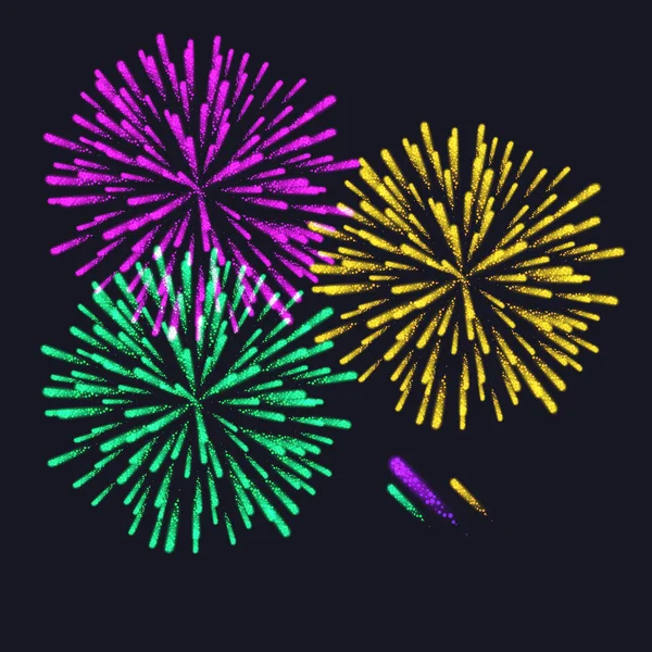 Explosão de fogos de artifício coloridos abstratos —  Vetores de Stock