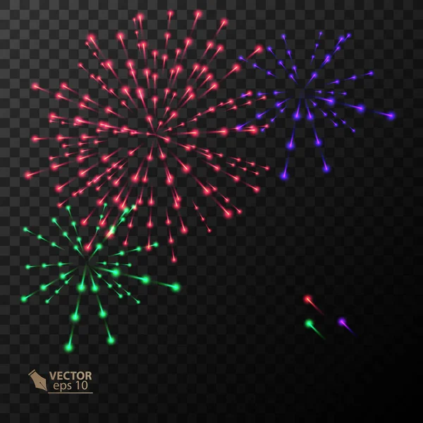 Absztrakt színes tűzijáték robbanás — Stock Vector