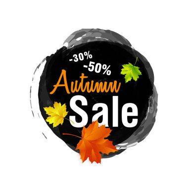 Sonbahar Satılık. Satılık tasarım sonbahar yaprakları ile düşmek