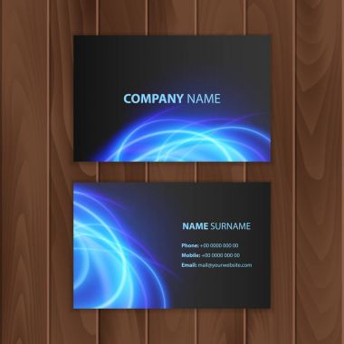 karanlık modern kartvizit tasarım şablonu